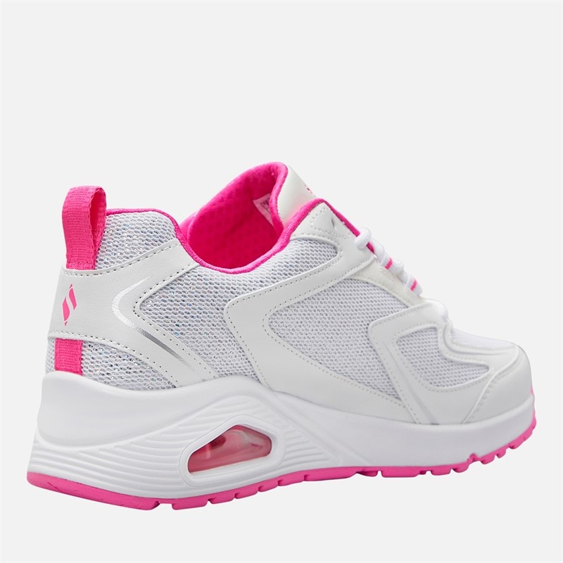 SKECHERS SPORT SKECHERS Junior Girls Uno So Wavy Skech-Air Trainers White/Pink - Image 5