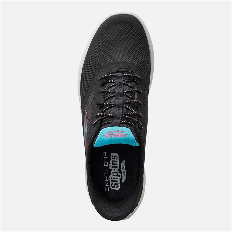 SKECHERS SPORT SKECHERS Womens Slip-Ins Arch Fit Go Walk Anywhere Trainers Black/Multi - Image 4