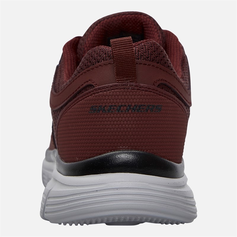 SKECHERS Mens Burns Agoura Trainers Burgundy - Image 3