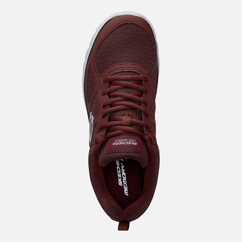 SKECHERS Mens Burns Agoura Trainers Burgundy - Image 4