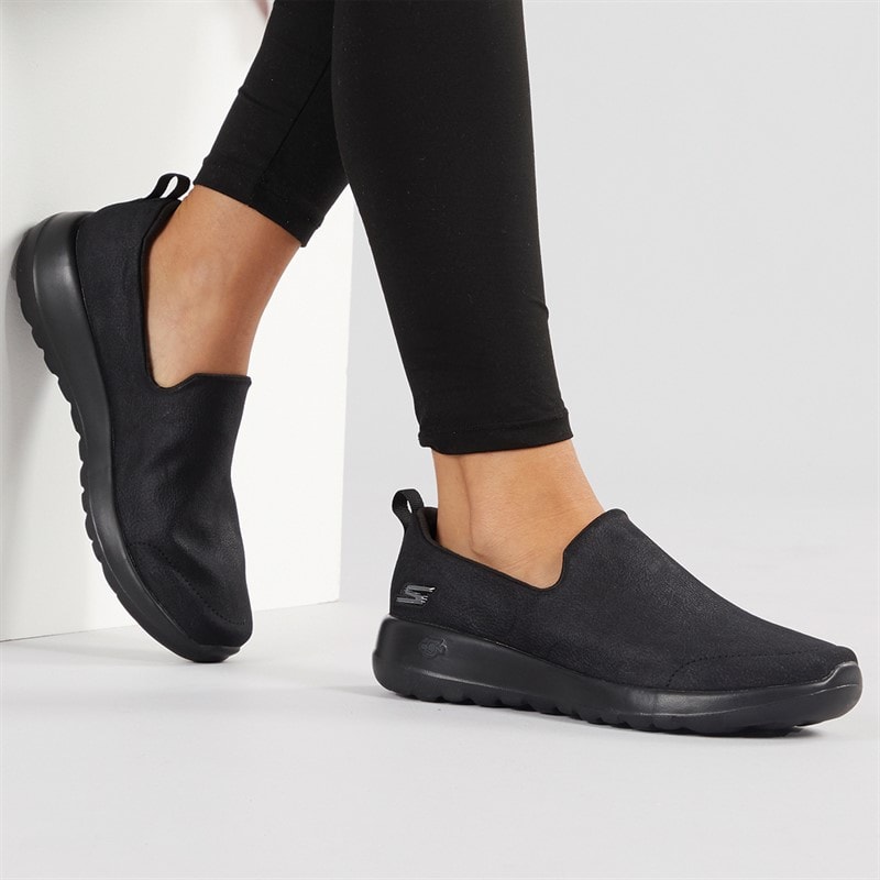 SKECHERS SPORT SKECHERS Womens GOwalk Joy Gratify Trainers Black/Black - Image 1