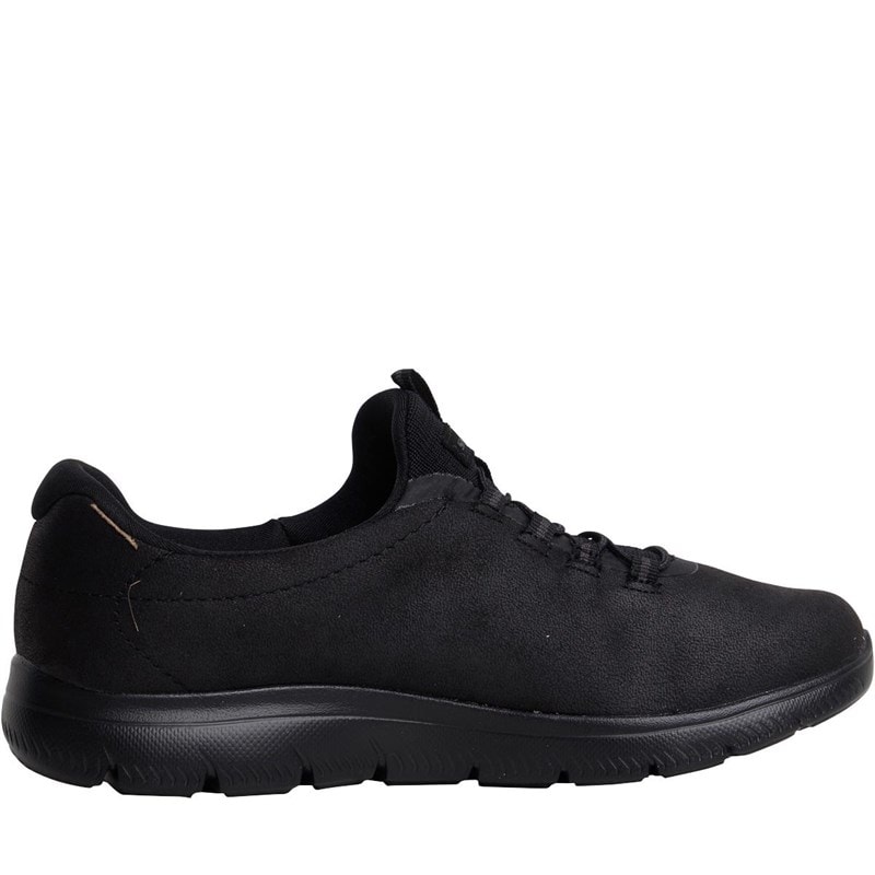 SKECHERS SPORT SKECHERS Womens Summits Itz Bazik Trainers Black/Black - Image 5