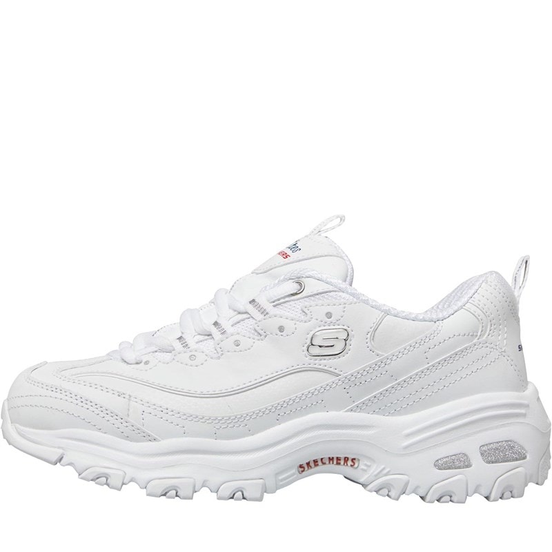 SKECHERS SPORT SKECHERS Womens D'Lites Fresh Start Trainers White - Image 1