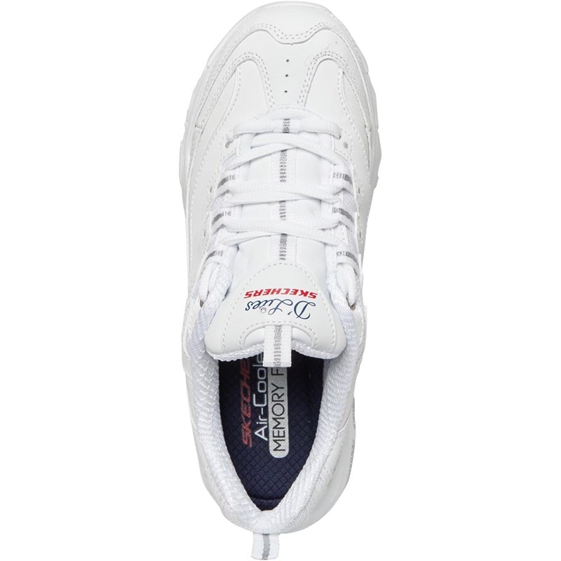 SKECHERS SPORT SKECHERS Womens D'Lites Fresh Start Trainers White - Image 4
