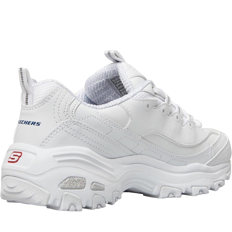 SKECHERS SPORT SKECHERS Womens D'Lites Fresh Start Trainers White - Image 5