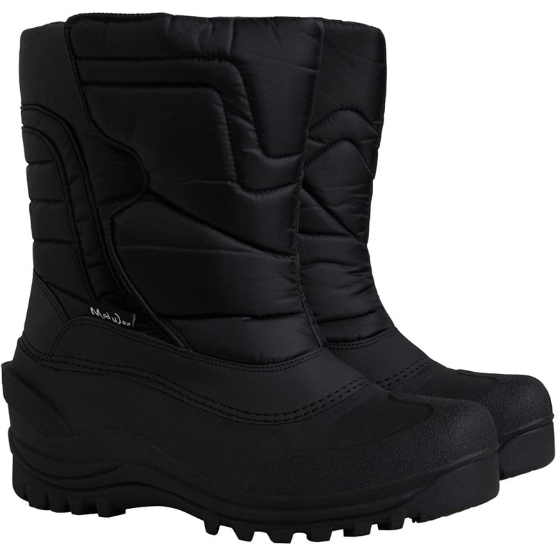Mad Wax Mens Snow Boots Black