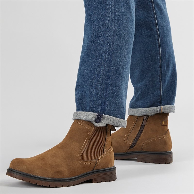 Mad Wax Mens Tenyson Chelsea Boots Dark Brown - Image 1
