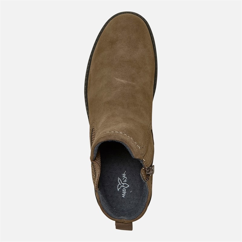 Mad Wax Mens Tenyson Chelsea Boots Dark Brown - Image 4