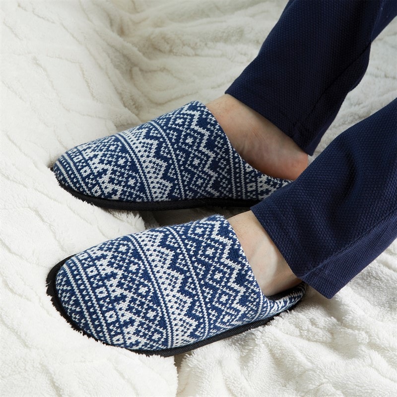 Mad Wax Mens Fairisle Mule Slippers Multi - Image 2