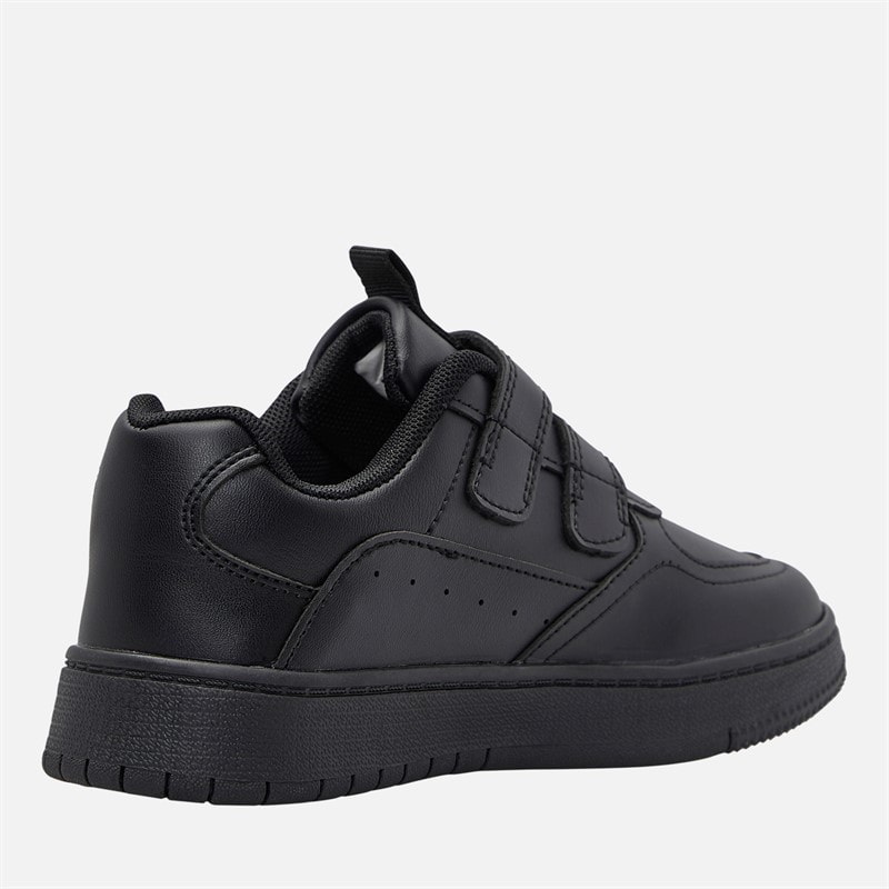 Mad Wax Junior Boys Dual Strap Trainers Black Pu - Image 5
