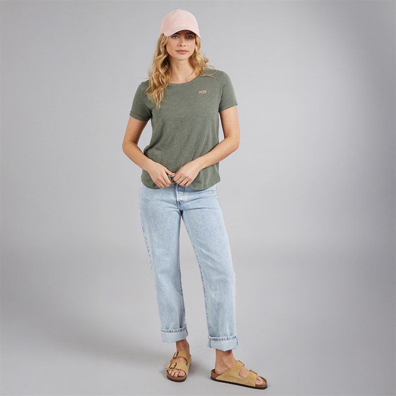 Roxy Womens Saturdaze Short Sleeve T-Shirt Agave Green - Image 3