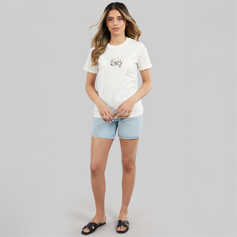 Roxy Womens Ocean T-Shirt Coconut Milk - Image 3