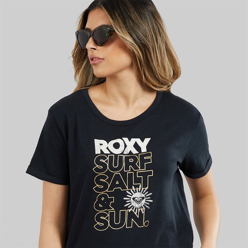 Roxy Womens Oceanwave T-Shirt Anthracite - Image 3