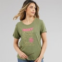 Roxy Womens Oceanwave T-Shirt Oil Green