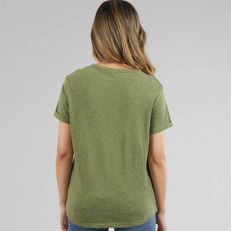 Roxy Womens Oceanwave T-Shirt Oil Green - Image 2