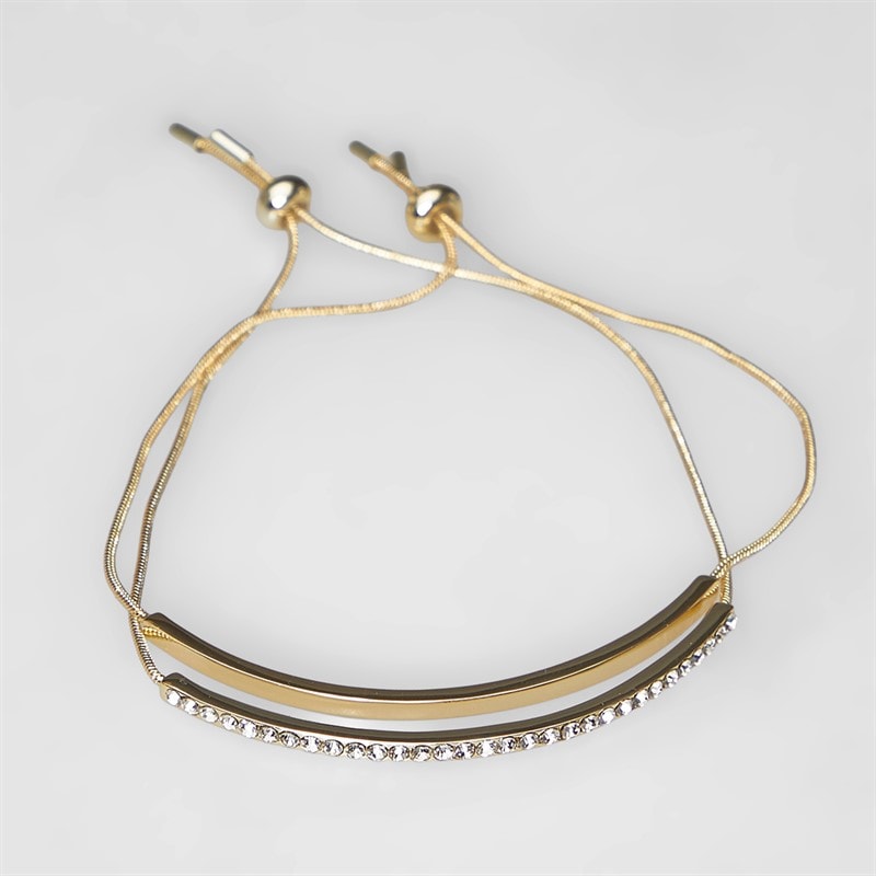RADLEY Womens Stone Set And Smooth Friendship Two Pack Bracelets 18ct Gold Plated - Image 2