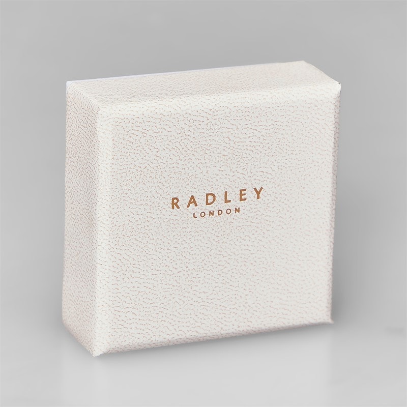 RADLEY Womens Stone Set Huggie Hoops And Heart Stud Two Pack Earrings 18ct Gold Plated - Image 2