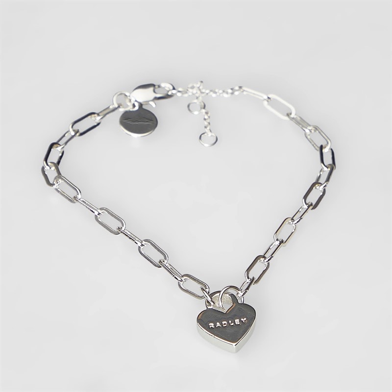 RADLEY Womens S Heart Charm Bracelet Silver - Image 2