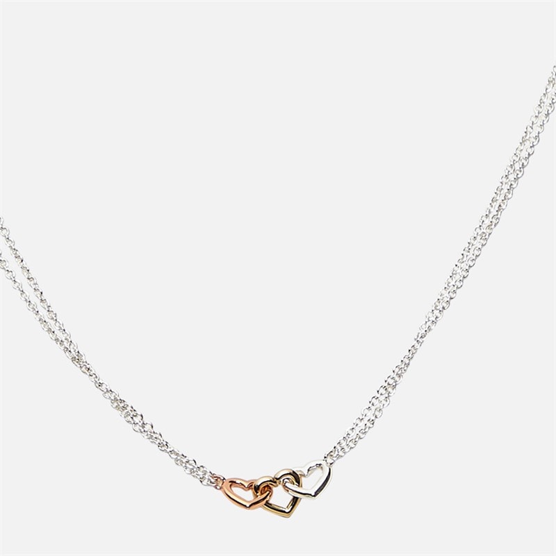 RADLEY Womens Triple Plated Heart Charm Necklace Gold Plated/Rose Gold Plated/ Silver - Image 2