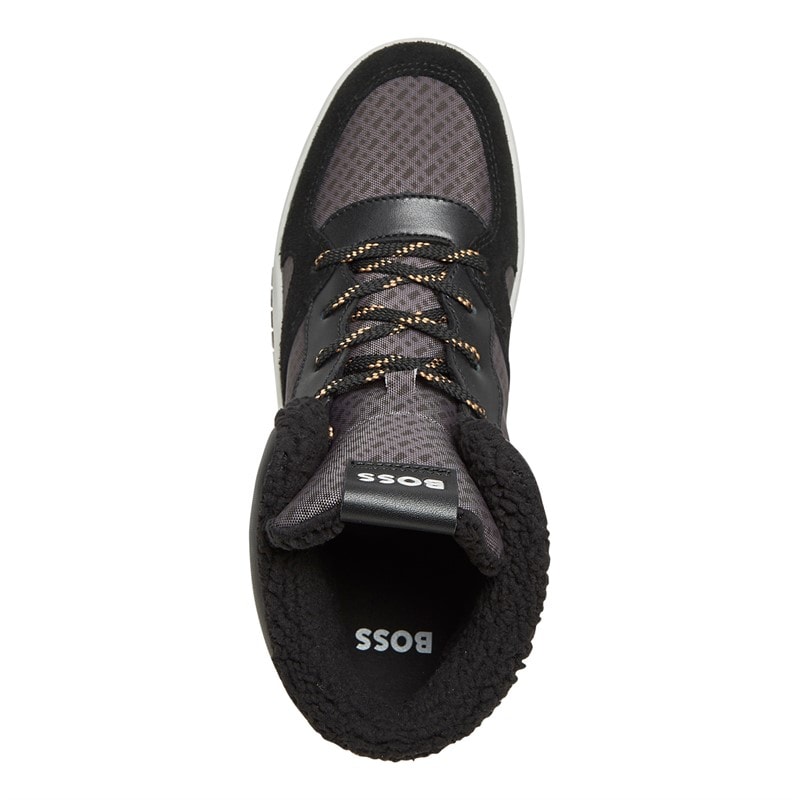 BOSS Junior Boys Logo High Top Trainers Black - Image 4
