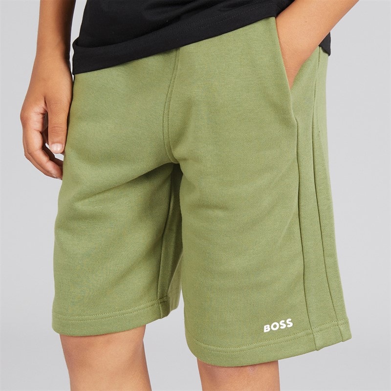 BOSS Boys Shorts Dark Green - Image 3