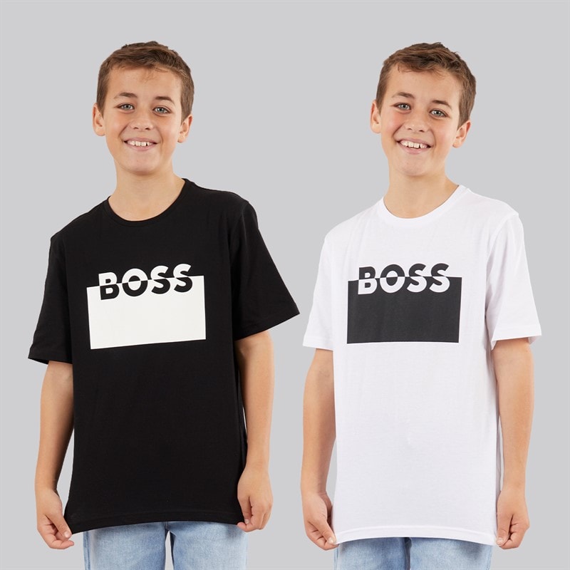BOSS Boys Two Pack T-Shirts Black White