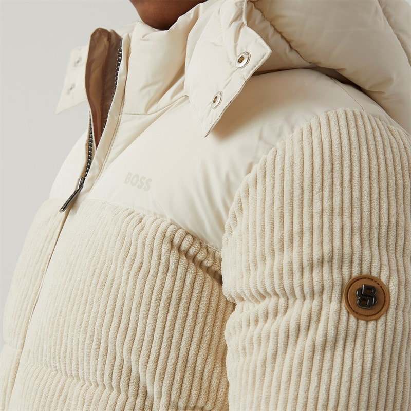 BOSS Boys Puffer Jacket Sand - Image 3