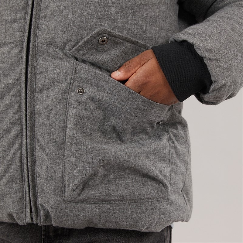 BOSS Boys Puffer Jacket Heather Grey - Image 3