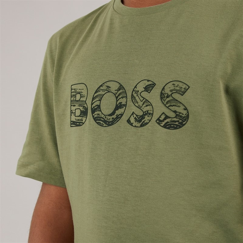 BOSS Boys Short Sleeve T-Shirt Green - Image 5