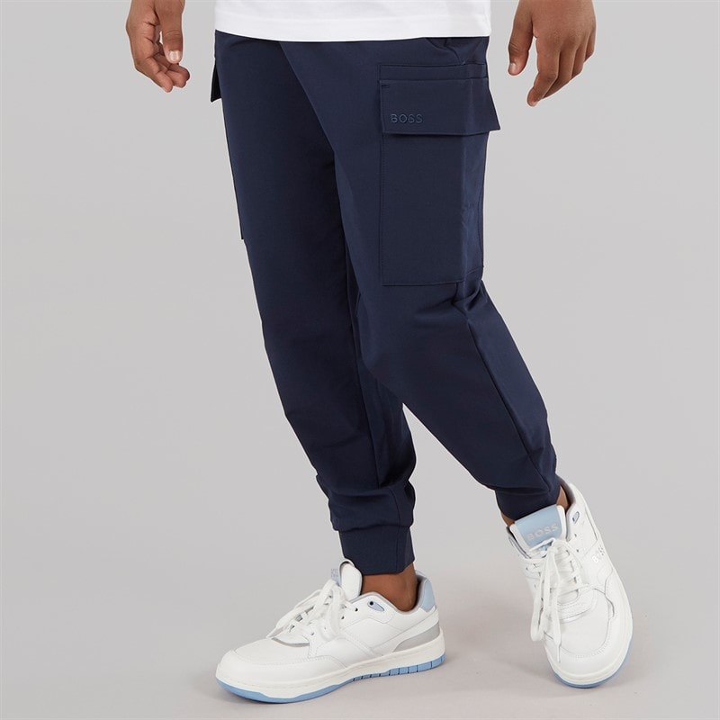 BOSS Boys Pocket Cargo Joggers Navy - Image 1