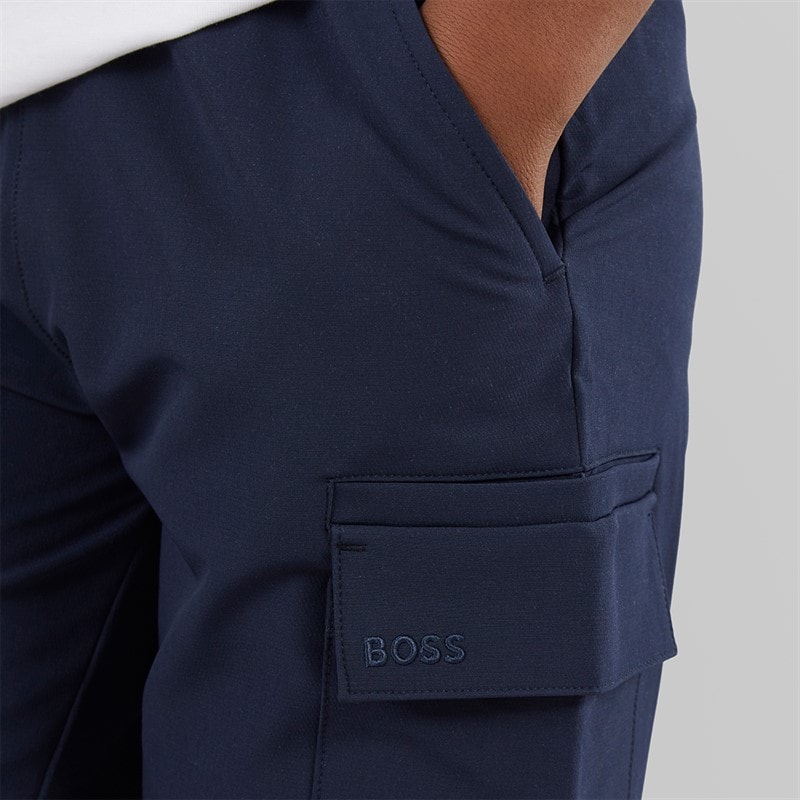 BOSS Boys Pocket Cargo Joggers Navy - Image 3