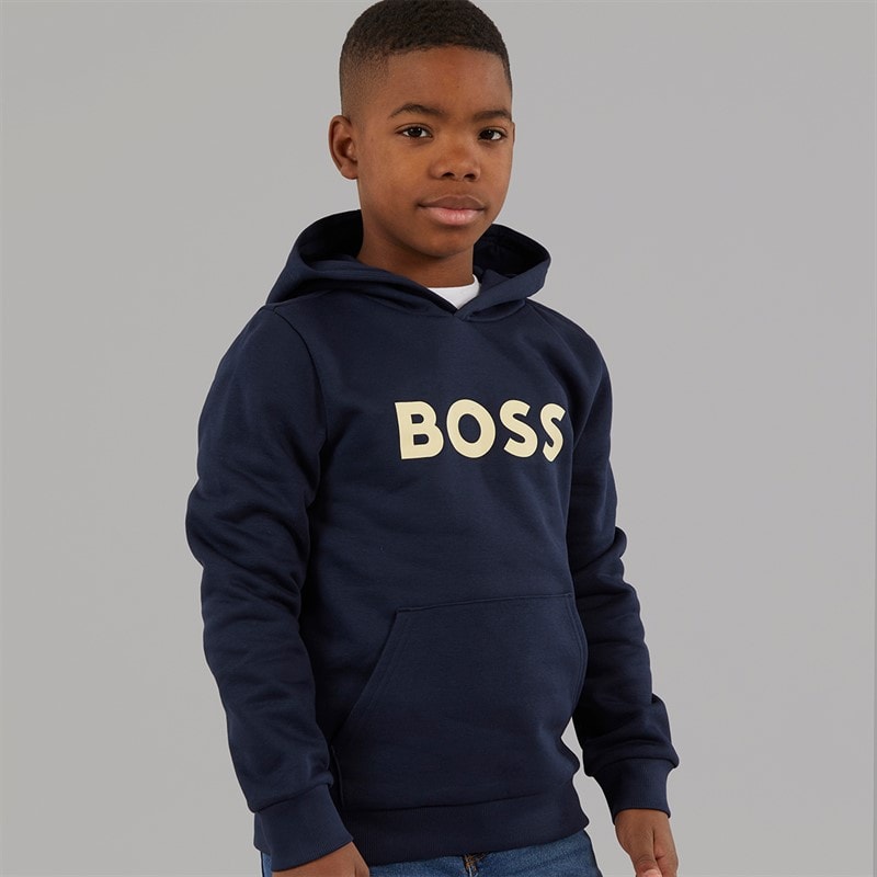 BOSS Boys Hoodie Navy - Image 3