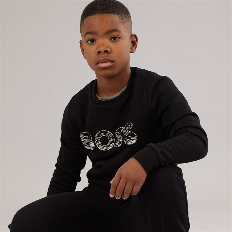 BOSS Boys Sweatshirt Black - Image 1