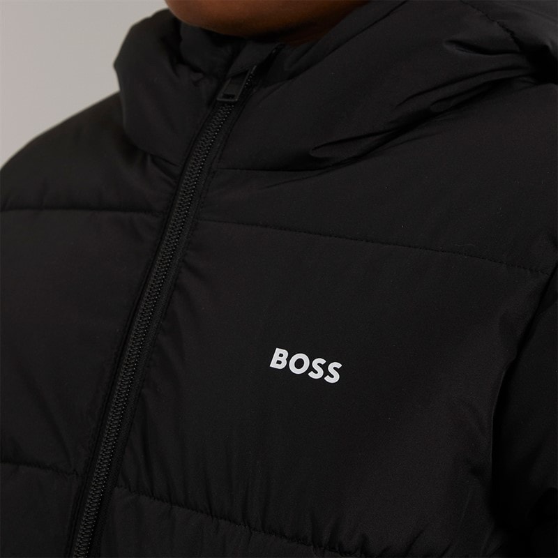 BOSS Boys Puffer Coat Black - Image 3