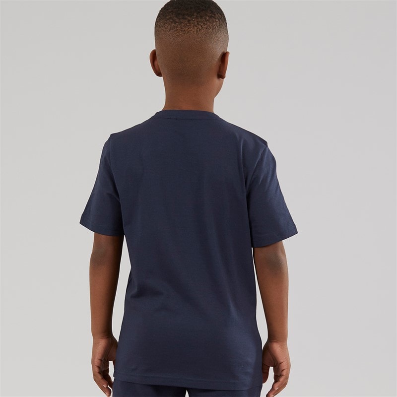 BOSS Boys Short Sleeve T-Shirt Navy - Image 2