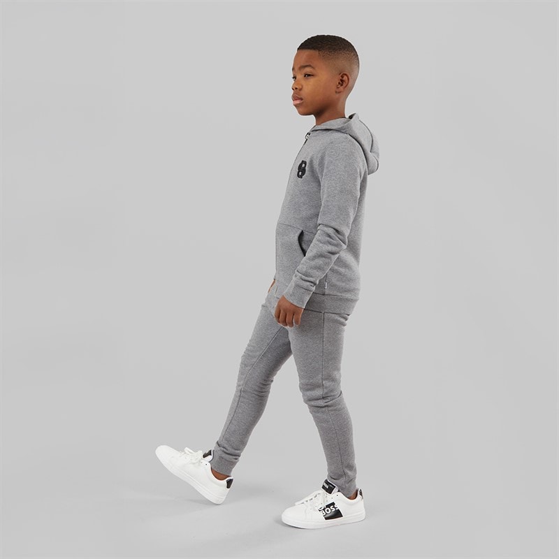 BOSS Boys Smart Joggers Heather Grey - Image 5