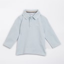 BOSS Boys Baby Long Sleeve Polo Shirt Pale Blue