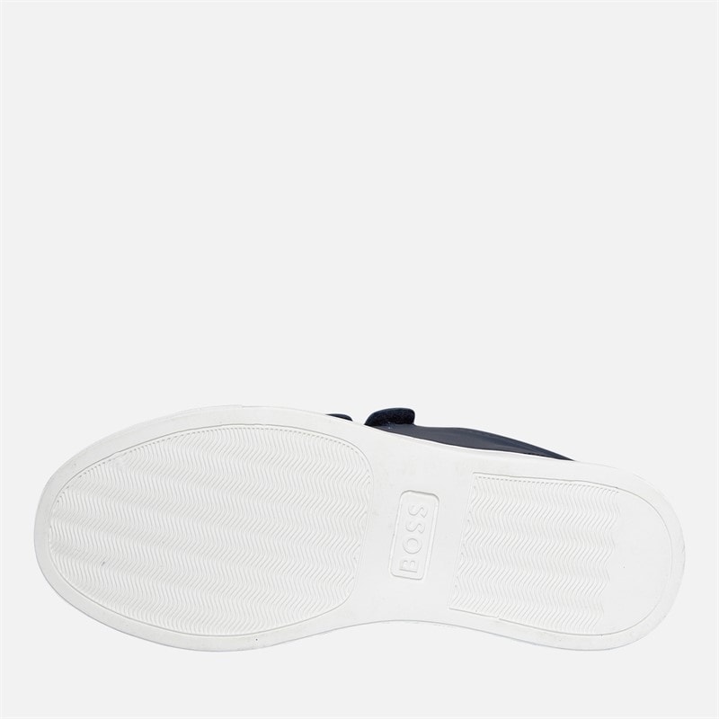 BOSS Boys Logo Three Strap Court Trainers Navy - Image 2
