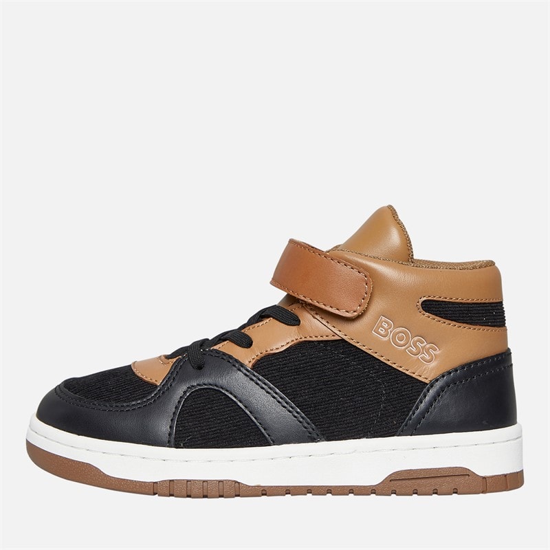 BOSS Infant Boys Single Strap Hi Top Trainers Cookie