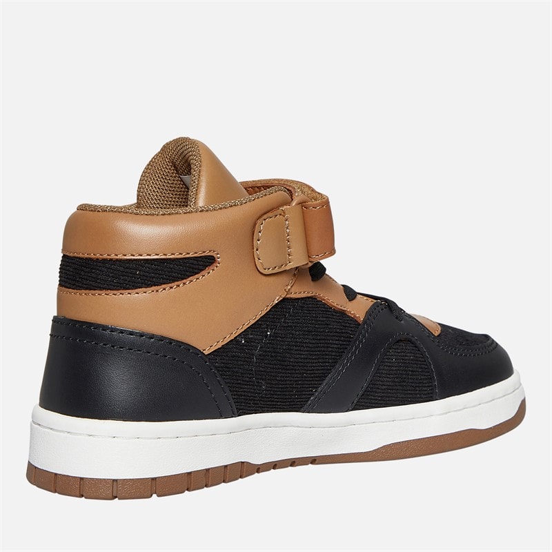 BOSS Infant Boys Single Strap Hi Top Trainers Cookie - Image 5