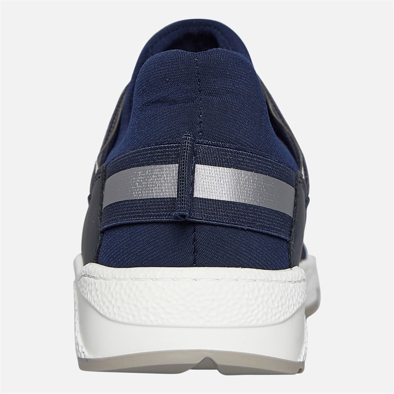 BOSS Junior Boys Logo Elastic Strap Trainers Navy - Image 3