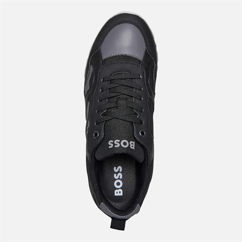 BOSS Junior Boys Multi Panel Trainers Black - Image 4
