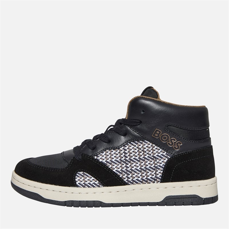 BOSS Junior Hi Top Trainers Black