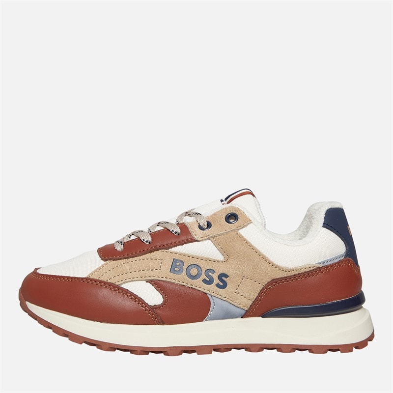 BOSS Junior Boys Multi Panel Trainers Sand