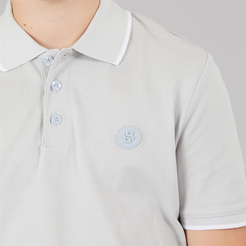 BOSS Boys Short Sleeve Polo Shirt Pale Blue - Image 3