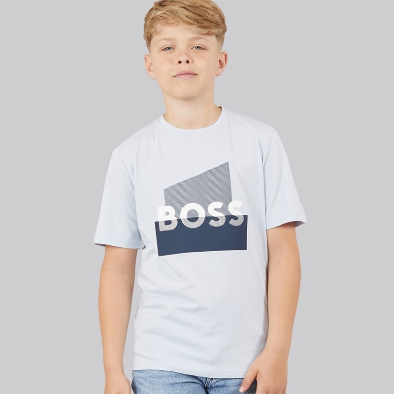 BOSS Boys T-Shirt Pale Blue