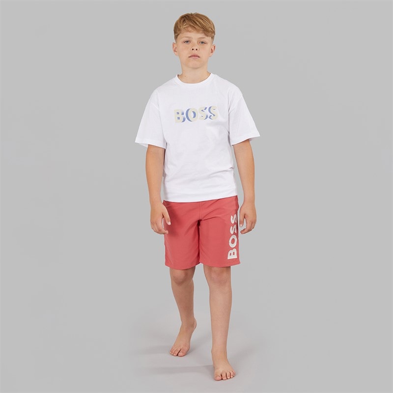 BOSS Boys Swim Shorts Rasberry - Image 3