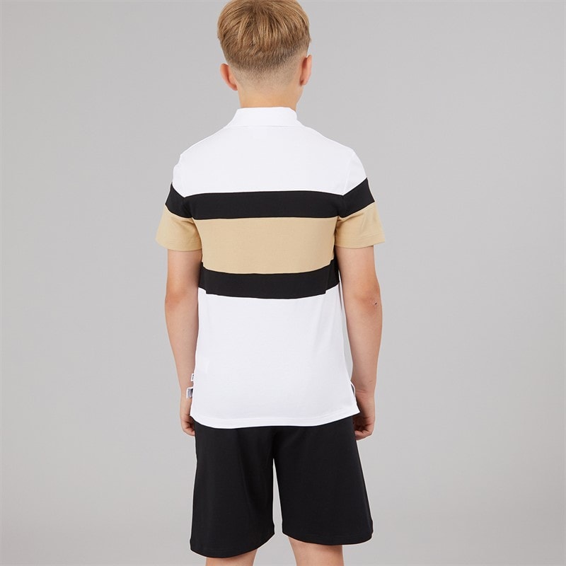 BOSS Boys Polo Shirt And Bermuda Shorts Set Black - Image 2