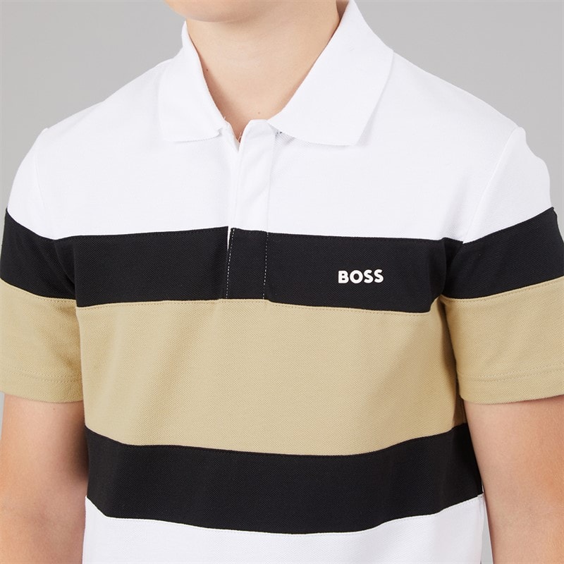 BOSS Boys Polo Shirt And Bermuda Shorts Set Black - Image 3