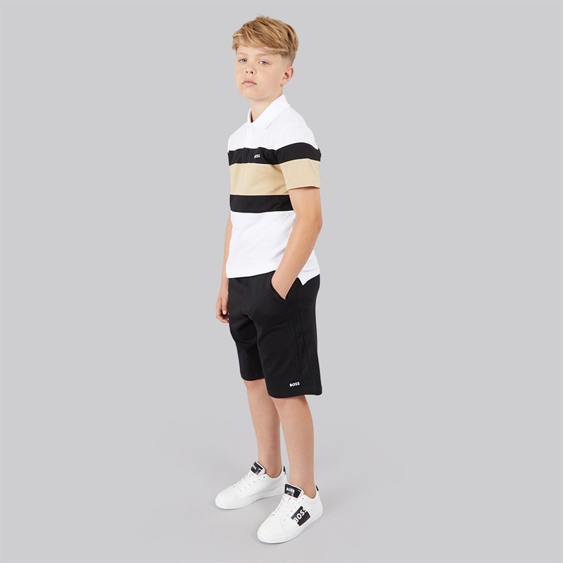 BOSS Boys Polo Shirt And Bermuda Shorts Set Black - Image 4